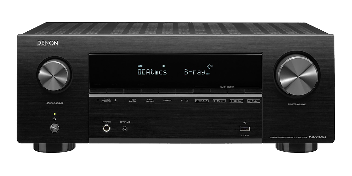 Home Theater Receiver & AV Components DENON AVR-X2700 AV RECEIVER 8K, 7.2 Channel, 150 Watts, Dolby Atmos, DTS-X