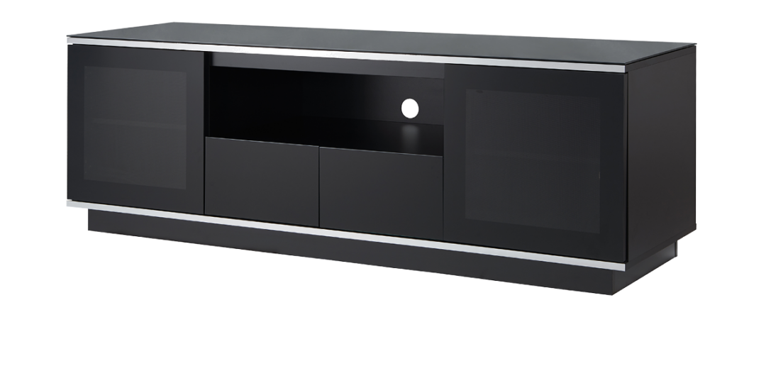 TAURIS 'TITAN' AV ENTERTAINMENT CABINET - 1800mm BLACK